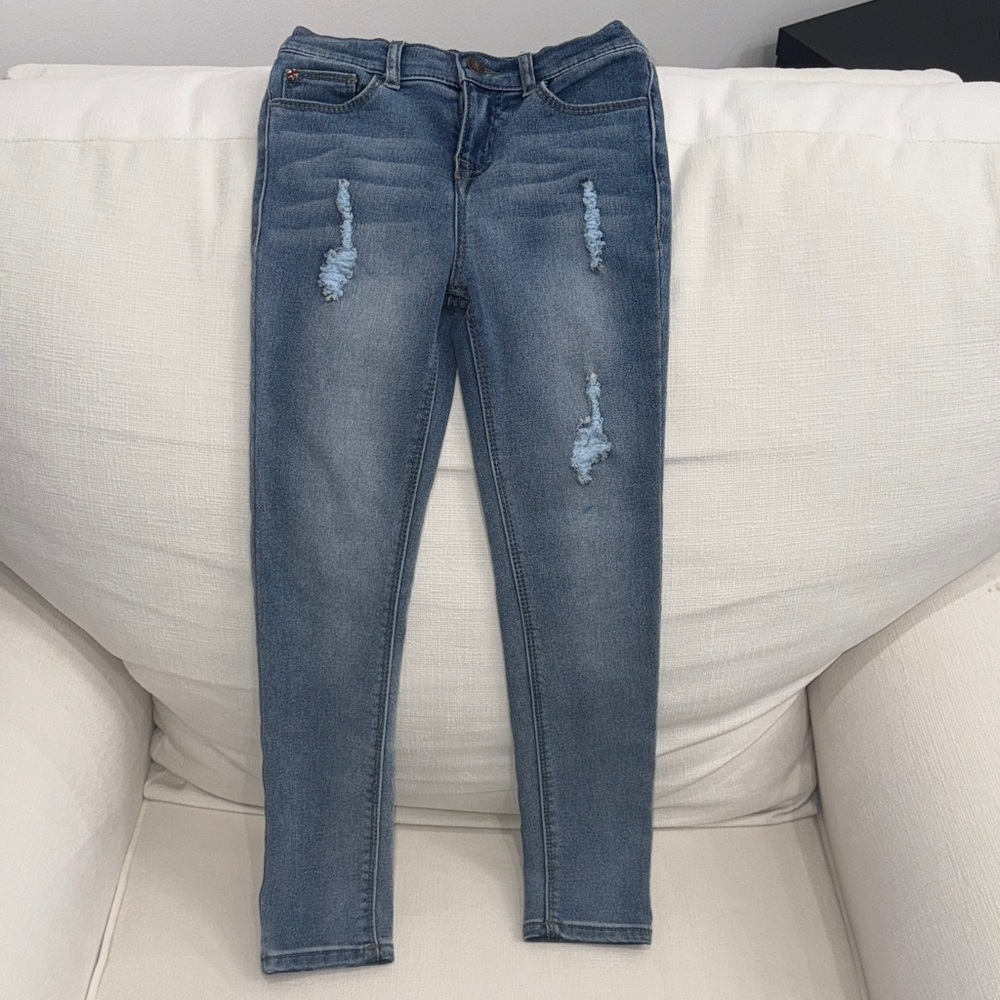 Hudson Distressed ripped look kids Blue skinny Jeans